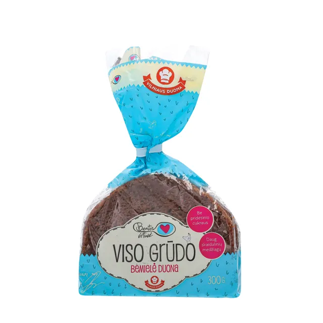 BEATOS VIRTUVĖS viso grūdo bemielė duona 300g