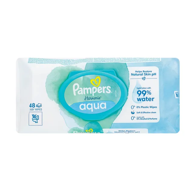 Kūdikių servetėlės PAMPERS Harmonie Aqua, 48 vnt.