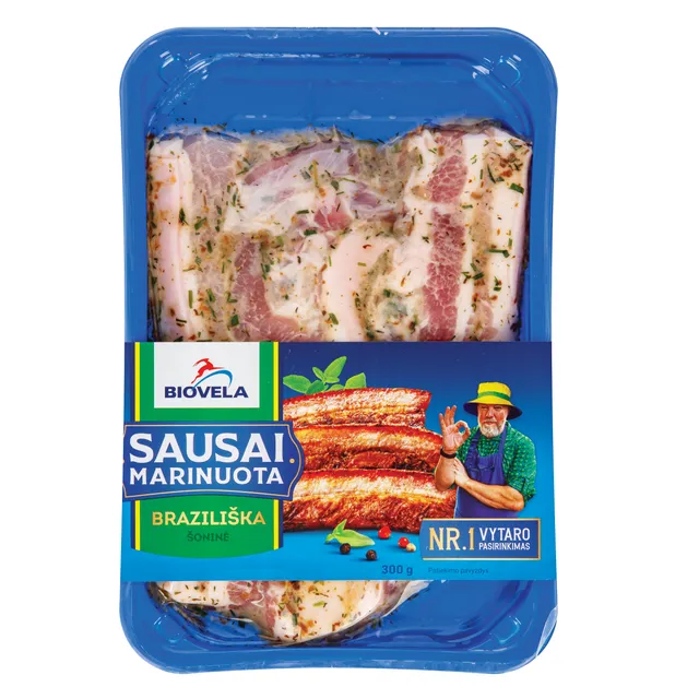 Sausai marinuoti kiaulienos šoninės kepsneliai BRAZILIŠKI, 300 g