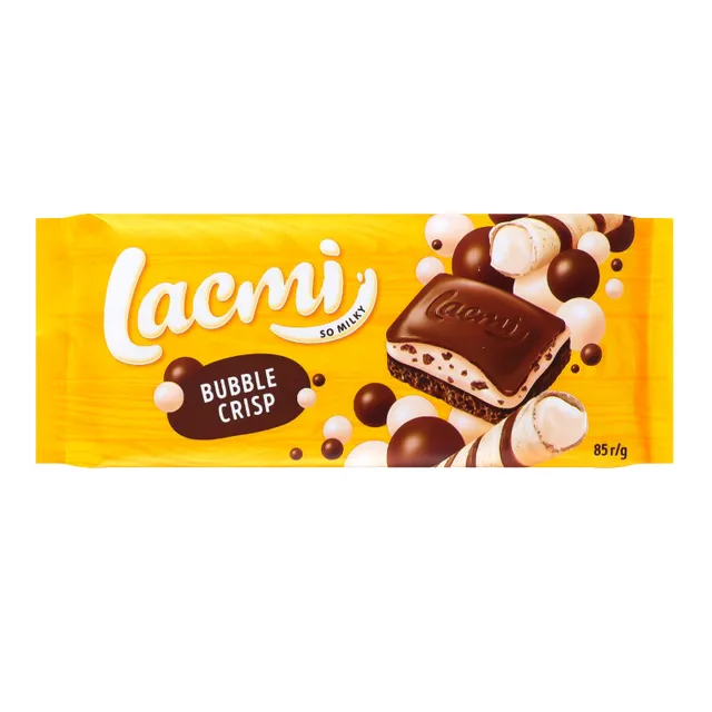 Pieninis akytasis šokoladas LACMI BUBBLE CRISP, 85 g
