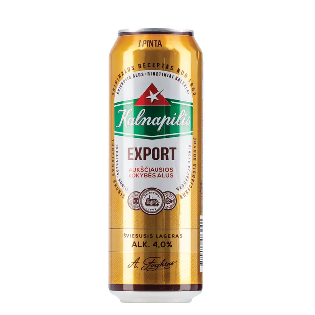 Alus KALNAPILIS Export 4% 0,568l skarda