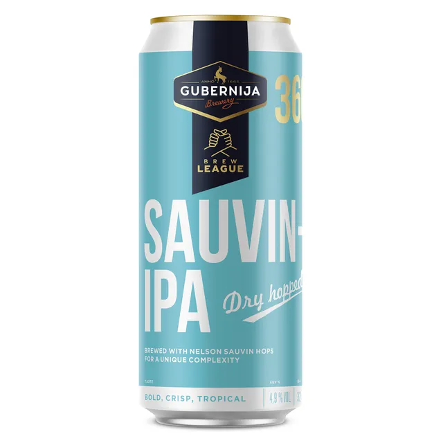 Alus GUBERNIJA Brew League Sauvin-On IPA 0,5L 4,9%