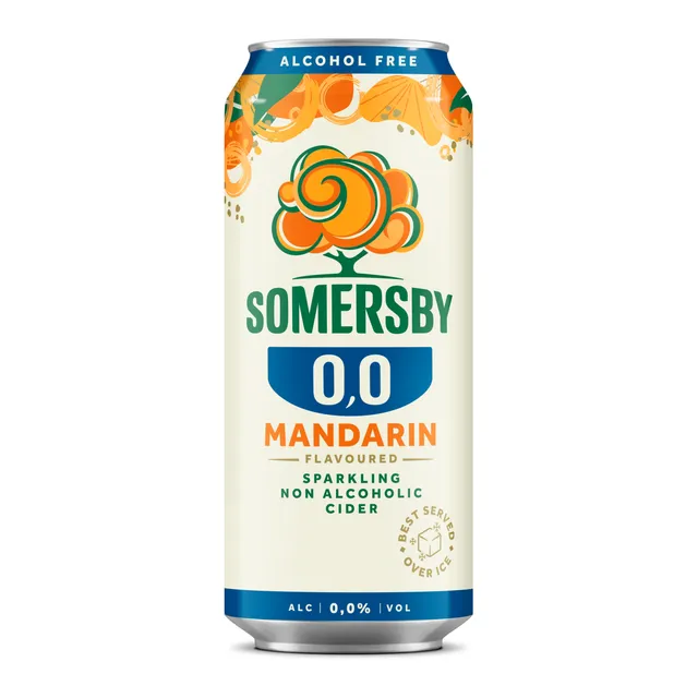 Nealkoholinis sidras mandarinų skonio SOMERSBY, 500 ml