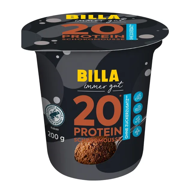 Pūtėsiai šokolado skonio BILLA High Protein, 200 g
