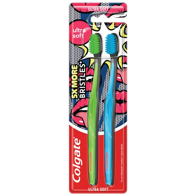 COLGATE DANTŲ ŠEPETĖLIS Ultra Soft 2pack