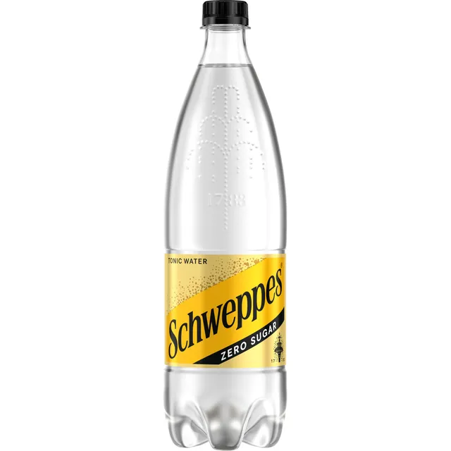 Gazuotas gaivusis gėrimas SCHWEPPES TONIC WATER ZERO, su saldikliais, 1L PET