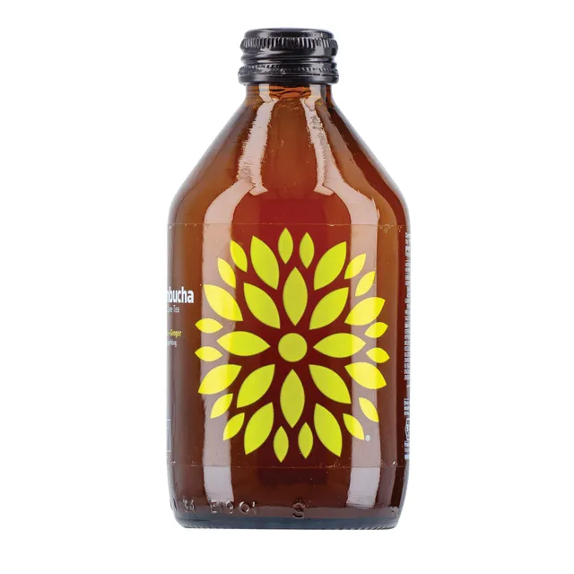 Gaivusis arbatos gėrimas VIGO Kombucha BIO su ciberžole ir imbieru 0,33L but