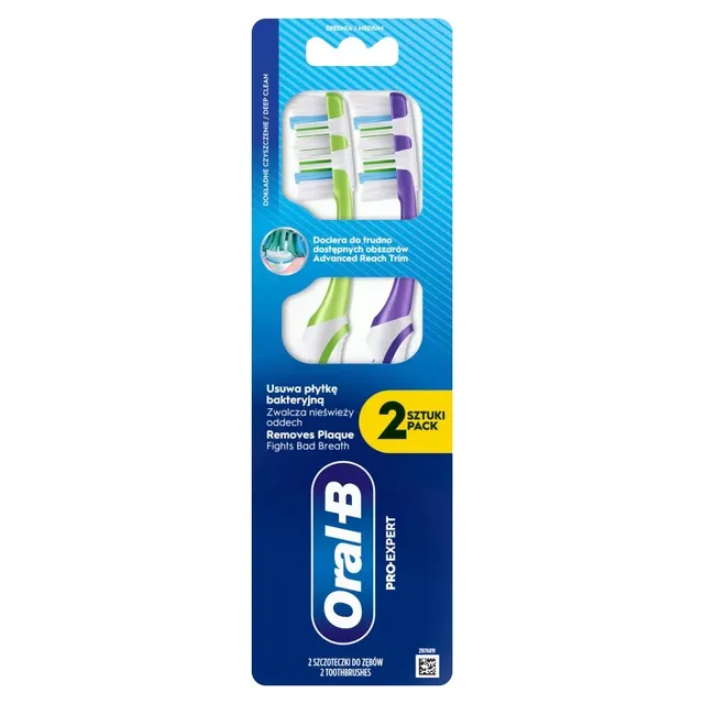 Dantų šepetėlis ORAL-B Pro-Expert, Deep Clean, Medium, 2 vnt.