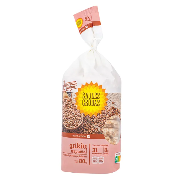 Trapučiai grikių SAULĖS GRŪDAS, 80g