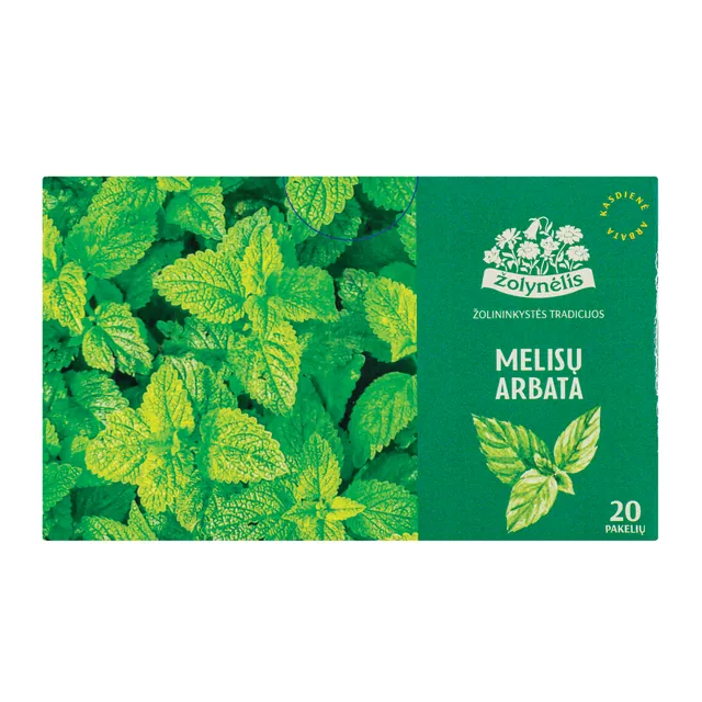 20 vnt žolelių arbata Melisų lapai 30g, (1,5g x 20vnt)