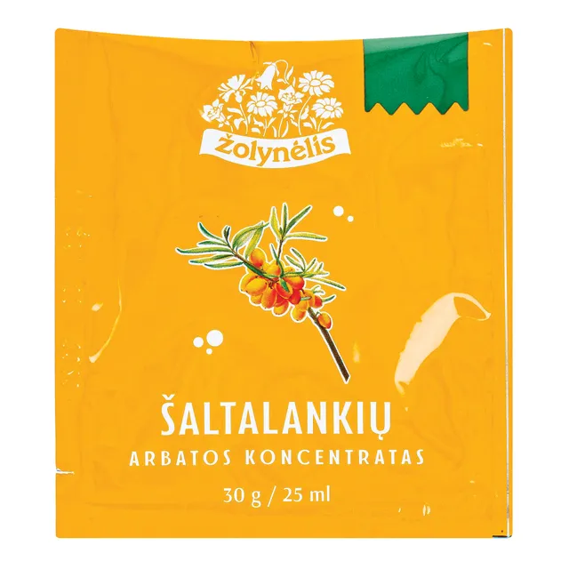 ŽOLYNĖLIS šaltalankių arbatos koncentratas paketėliuose 30g