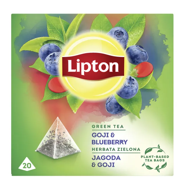 LIPTON GREEN BLUEBERRY GOJI, 20 vnt.