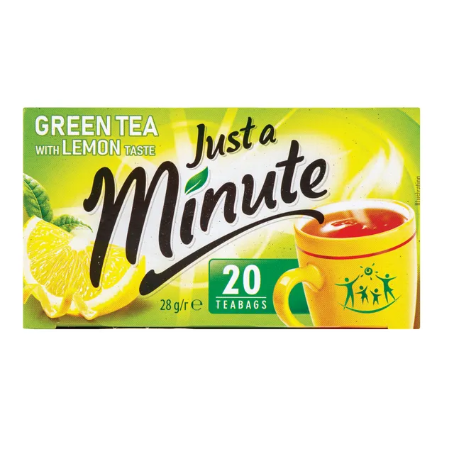 Žalioji arbata JUST A MINUTE Lemon, 20 x 1,4g