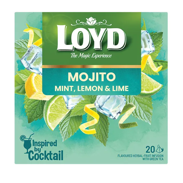 Vaisinė arbata LOYD, mojito skonio, 20 x 1.7g