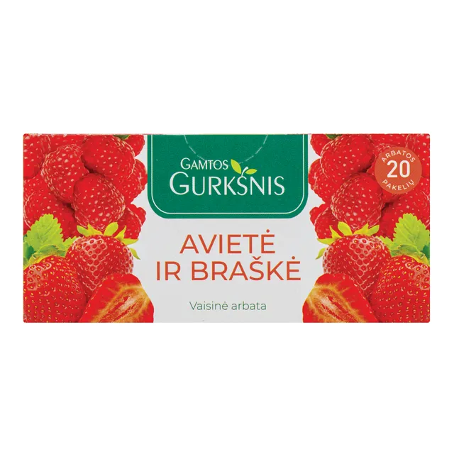 Gamtos gurkšnis AVIEČIŲ IR BRAŠKIŲ arbata, 2 g x 20 vnt.