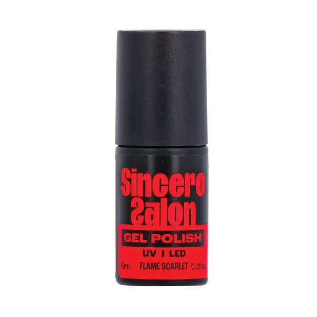 Gelinis nagų lakas "Sincero Salon", 6ml, Flame scarlet, 3723