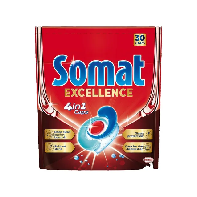 Indaplovių kapsulės "SOMAT Excellence 4in1" 30sk.