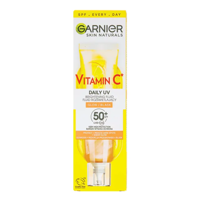 GARNIER Vitamin C švytėjimo suteikiantis dieninis veido fluidas SPF 50+, 40 ml