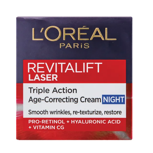 L'Oreal D/E REVITALIFT LASER naktinis veido kremas 50ml
