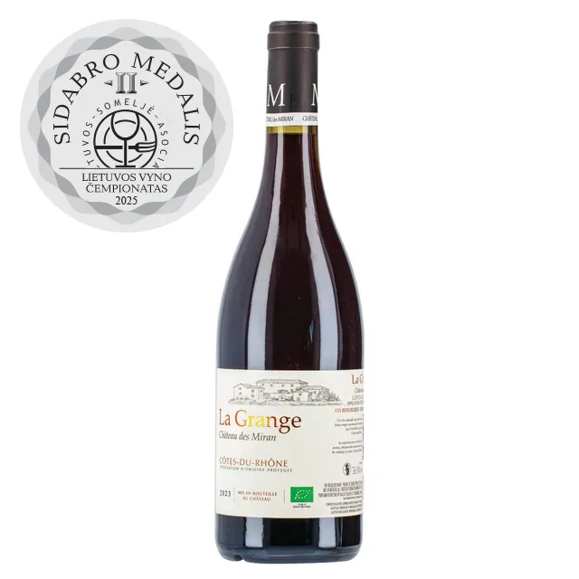Raudonasis sausas vynas LA GRANGE CH?TEAU DES MIRAN, Cotes du Rhone (LA GRANGE CH?TEAU DES MIRAN Cotes du Rhone red dry 14% 0,75L)