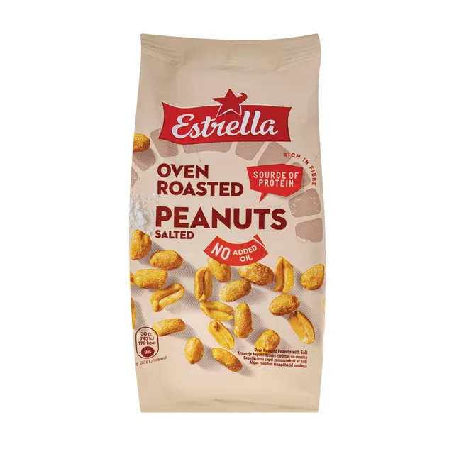 ESTRELLA krosnyje kepinti žemės riešutai su druska 240 g