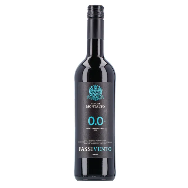 Nealkoholinis pusiau saldus raudonasis vynas BARONE MONTALTO, 750 ml