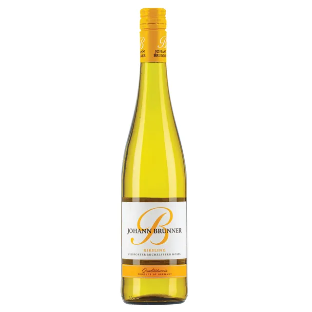 Baltasis pusiau saldus vynas JOHANN BRUNNER Riesling Mosel (JOHANN BRUNNER Riesling Mosel white semi sweet 9,5% 0,75L)