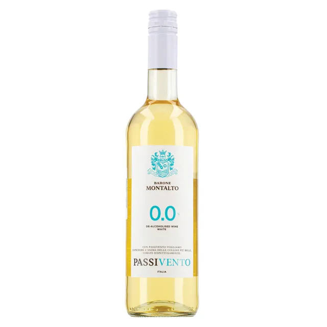 Nealkoholinis pusiau saldus baltasis vynas BARONE MONTALTO, 750 ml
