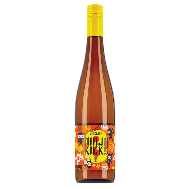 Baltasis saldus vynas Ninja Kicks Riesling (Ninja Kicks Riesling white sweet 8% 0,75L)