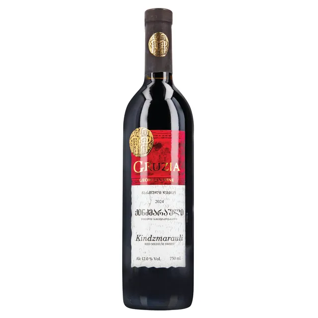 Raudonasis pusiau saldus vynas GRUZIA Kindzmarauli 11,5%, 0,75 l