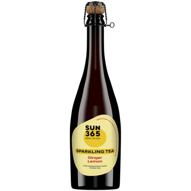 Gazuotas gaivusis gėrimas LEMON & GINGER SUN365, 750 ml