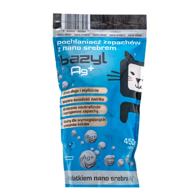 Antibakteriniai milteliai į kraiką BAZYL Ag+ Odour absorber, 450 g