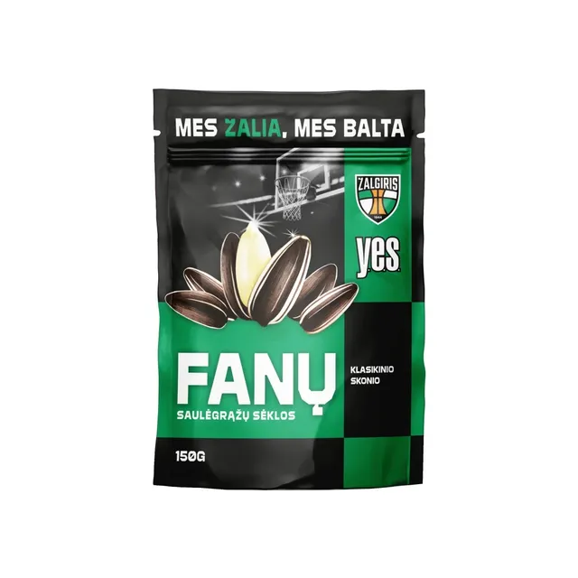 Saulėgrąžos YES dryžuotos ŽALGIRIS, 150 g