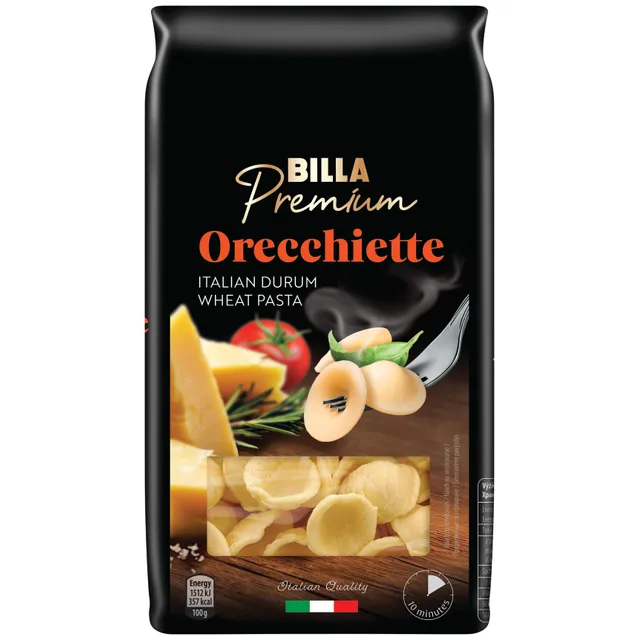 Itališki makaronai BILLA PREMIUM ORECCHIETTE, 500 g