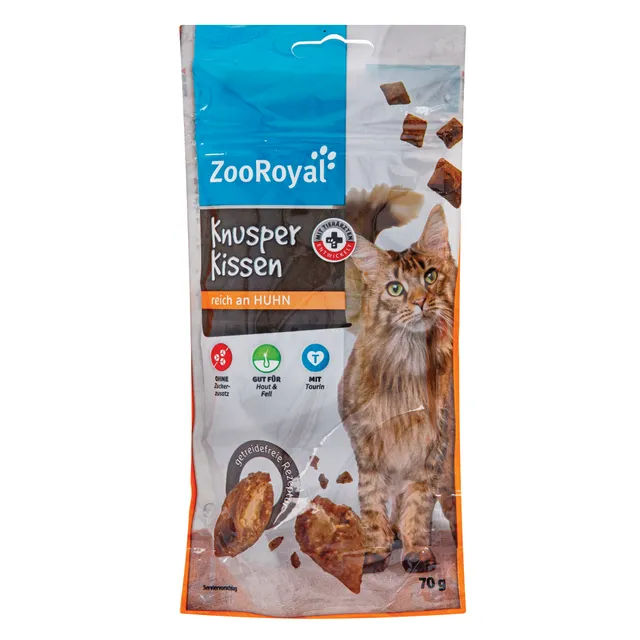 Traškus skanėstas su vištiena katėms ZOOROYAL, 70 g