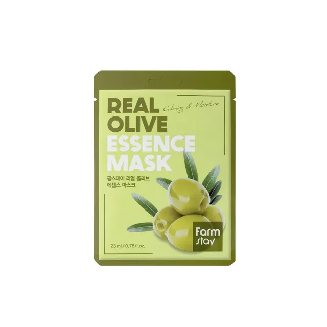 Lakštinė veido kaukė FARMSTAY REAL Olive, 23 ml