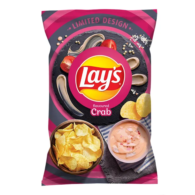 Krabų skonio bulvių traškučiai LAY'S, 130 g