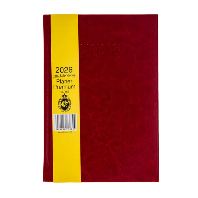 Kalendorius 2026 PLANER PREMIUM A5352 PUSLAPIAI
