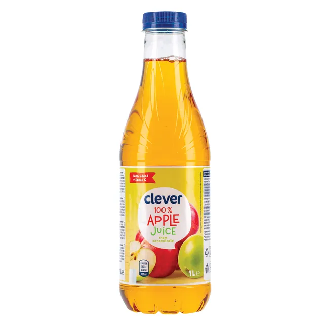 Obuolių sultys 100% iš koncetrato su vit.C CLEVER, 1L