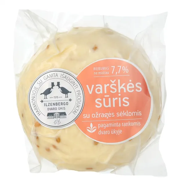 ILZENBERGO varškės sūris su ožragės sėklomis 250 g