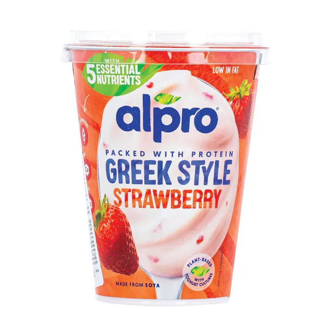 Alpro fermentuotas sojos produktas su kalciu ir vitaminais, braškių skonio, 400 g