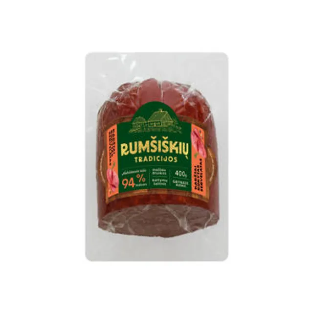 Karštai rūkytas servelatas Rumšiškių Tradicijos, pjautas 400g