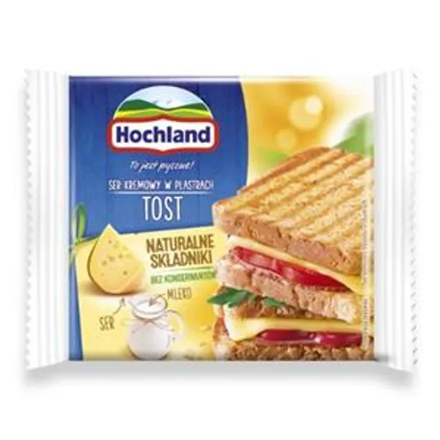 Lydytas sūris HOCHLAND Toast, riekelėmis, 130g