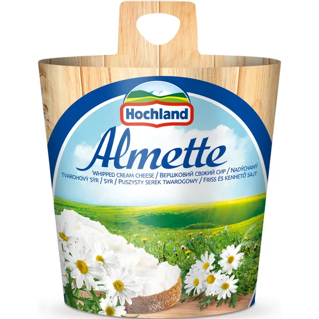 Tepamas varškės sūris ALMETTE su žalumynais, 150g