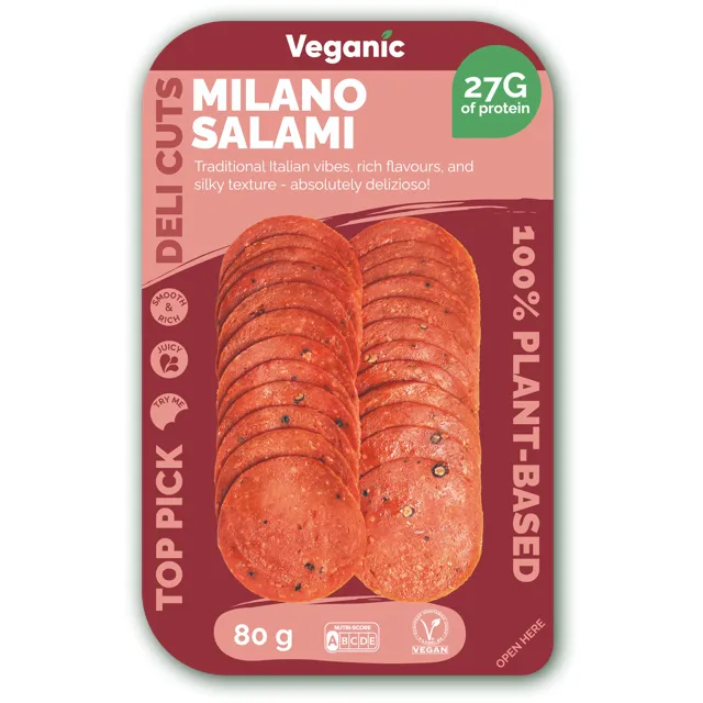 Augalinė dešra Salami Milano 80g