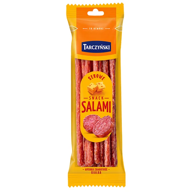 Brandintos kiaulienos dešrelės su sūriu, 80 g