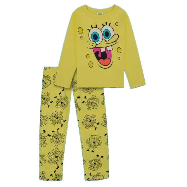 Pižama ilgomis rankovėmis SPONGE BOB,  122/128 dydis, geltona