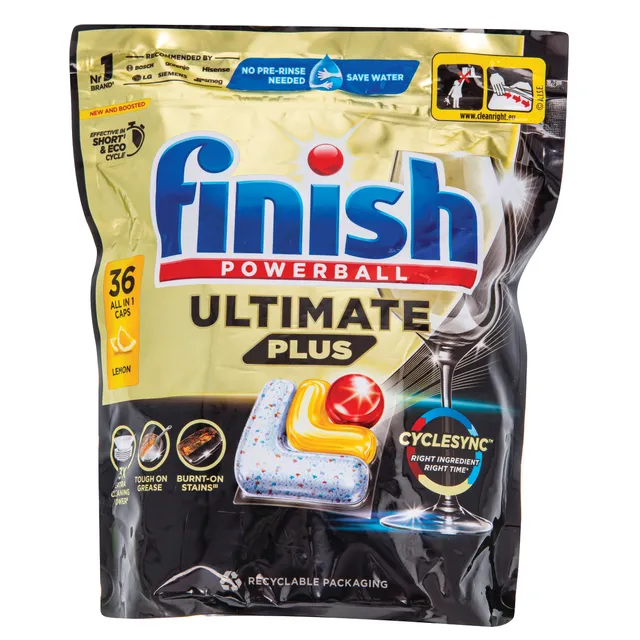 FINISH ULTIMATE LEMON indaplovių kapsulės, 36 vnt