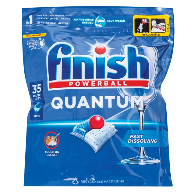 FINISH QUANTUM ALL IN 1 FRESH indaplovių kapsulės, 35 vnt