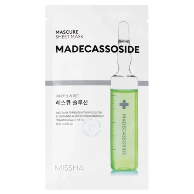 Lakštinė veido kaukė su madekasozidu MISSHA, 28 ml